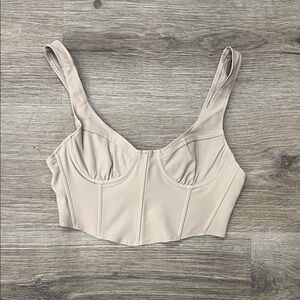Beige Bustier Top